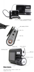 Camera auto DVR FreeWay™ I1000, camera dubla, FullHD 1080p@25Fps, G-senzor, lentile Samsung, Super Night Vision, Suport prindere , 2 inch TFT, unghi de filmare 140 grade, Detectare miscare, inregistra [6]