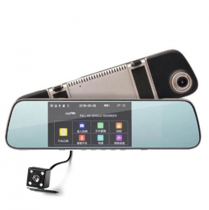 Camera Auto Oglinda Smart TouchScreen DVR FreeWay™ L1005, camera dubla, 2MP 1080p FullHD, G-senzor, lentile Sony , super night vision, suport prindere , 5 inch HD LCD, unghi de filmare 140 grade, inre [0]