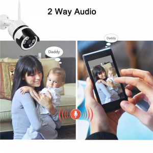 Camera de supraveghere IP WIFI BabyToy™ AG03 , Exterior , Conectare Telefon / PC, night vision color, rezistenta la apa, FullHD 1920*1080, camera 2.0 MP, senzor miscare, alb [2]