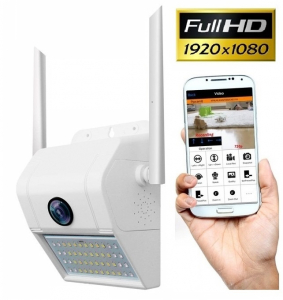 Camera de supraveghere IP WIFI BabyToy™ AG31 , Exterior , Conectare Telefon / PC, lampa de perete 32 LED-uri, night vision color, rezistenta la apa, FullHD 1920*1080, camera 2.0 MP, senzor miscare, al [0]