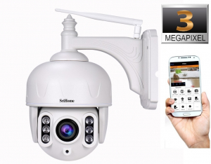 Camera de supraveghere IP WIFI Sricam™ SH028 Plus SriHome , Exterior , UltraHD 3MP, Conectare Telefon / PC , night vision , rezistenta la apa, rezolutie 2048x1536, senzor miscare , alb [0]