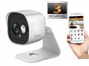 Camera de supraveghere IP WIFI Sricam™ SH029 Plus SriHome Exterior , UltraHD 3MP 2048x1536, Conectare Telefon / PC , night vision , rezistenta la apa, senzor miscare, alb [0]
