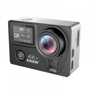 Camera Video Sport Eken H5s+ 4k+ 12MP UHD 30fps EIS (stabilizator), Wi-Fi, 2" LCD touch screen + dual dispaly , telecomanda, accesorii, carcasa waterproof 100feet, unghi de filmare 170 grade, ultra sl [1]