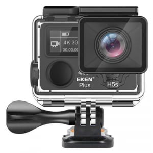 Camera Video Sport Eken H5s+ 4k+ 12MP UHD 30fps EIS (stabilizator), Wi-Fi, 2" LCD touch screen + dual dispaly , telecomanda, accesorii, carcasa waterproof 100feet, unghi de filmare 170 grade, ultra sl [2]