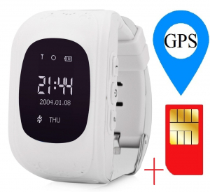 Ceas smartwatch cu GPS copii MoreFIT™ Q50 , functie telefon, monitorizare GPS in timp real , Wi-FI, buton SOS si monitorizare spion, alb +SIM prepay cadou [1]