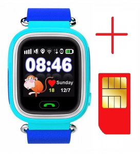 Ceas smartwatch GPS copii MoreFIT™ GW100 Plus , cu GPS si functie telefon, Wi-Fi, ecran 1.22" touchscreen, Bluetooth, tripla pozitionare, Buton SOS, vibratii, Albastru + SIM prepay cadou [2]