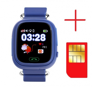 Ceas smartwatch GPS copii MoreFIT™ GW100 Plus , cu GPS si functie telefon, Wi-Fi, ecran 1.22" touchscreen, Bluetooth, tripla pozitionare, Buton SOS, vibratii, Bleumarin + SIM prepay cadou [2]