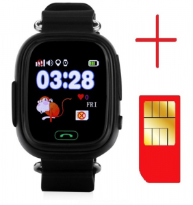 Ceas smartwatch GPS copii MoreFIT™ GW100 Plus , cu GPS si functie telefon, Wi-Fi, ecran 1.22" touchscreen, Bluetooth, tripla pozitionare, Buton SOS, vibratii, Negru + SIM prepay cadou [2]