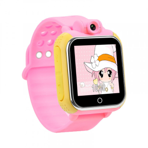 Smartwatch - Ceas smartwatch GPS copii MoreFIT™ GW1000 3G Pro , GPS, camera 2MP, Wi-FI si functie telefon, ecran touchscreen 1.54", buton SOS, Roz + SIM prepay cadou