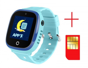 Ceas smartwatch GPS copii MoreFIT™ GW400x Pro , cu GPS si functie telefon, rezistent la apa, camera foto, buton SOS, Albastru + SIM prepay cadou [2]