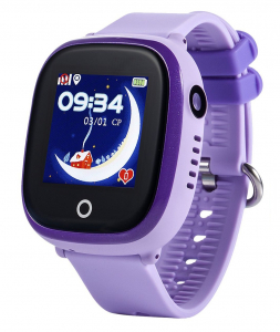 Ceas smartwatch GPS copii MoreFIT™ GW400x Pro , cu GPS si functie telefon, rezistent la apa, camera foto, buton SOS, mov +SIM prepay cadou [0]