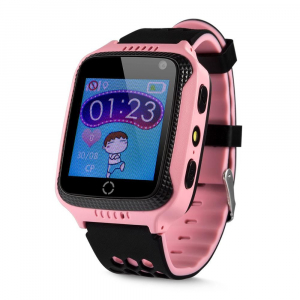 Ceas smartwatch GPS copii MoreFIT™ GW500x Pro , cu GPS si functie telefon, camera foto + lanterna, monitorizare spion, buton SOS, roz + SIM prepay cadou [0]