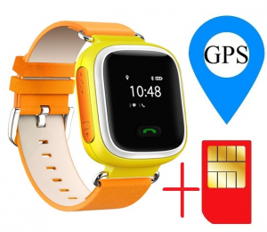 Ceas smartwatch GPS copii MoreFIT™ GW900s, cu GPS si functie telefon, monitorizare spion, pozitie GPS si LBS, buton SOS, Galben + SIM prepay cadou [1]