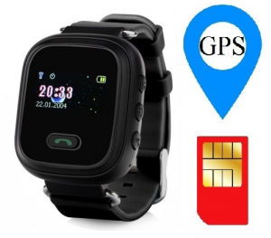 Ceas smartwatch GPS copii MoreFIT™ GW900s, cu GPS si functie telefon, monitorizare spion, pozitie GPS si LBS, buton SOS, Negru + SIM prepay cadou [1]