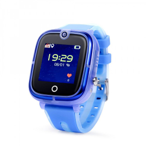 Ceas smartwatch MoreFIT™ KT07 , cu GPS si functie telefon, Wi-Fi, monitorizare spion,display touchscreen 1.3", rezistent la apa buton SOS, vibratii, albastru