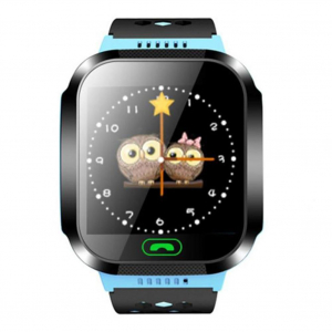 Ceas smartwatch GPS copii MoreFIT™ MX529, cu GPS prin lbs si functie telefon, localizare camera foto, monitorizare spion, display touchsreen color, lanterna, buton SOS, Albastru +SIM prepay cadou [1]