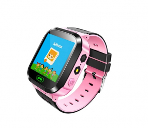 Ceas smartwatch GPS copii MoreFIT™ MX529, cu GPS prin lbs si functie telefon, localizare camera foto, monitorizare spion, display touchsreen color, lanterna, buton SOS, Roz +SIM prepay cadou [1]