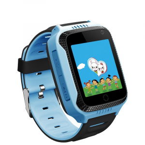 Ceas smartwatch GPS copii MoreFIT™ Q528, cu GPS prin lbs si functie telefon, localizare camera foto, monitorizare spion, display touchsreen color, lanterna, buton SOS, Albastru [1]