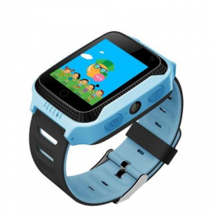 Ceas smartwatch GPS copii MoreFIT™ Q528, cu GPS prin lbs si functie telefon, localizare camera foto, monitorizare spion, display touchsreen color, lanterna, buton SOS, Albastru [5]