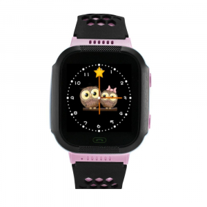 Ceas smartwatch GPS copii MoreFIT™ Q528, cu GPS prin lbs si functie telefon, localizare camera foto, monitorizare spion, display touchsreen color, lanterna, buton SOS, Roz [1]