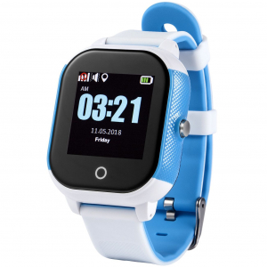 Smartwatch - Ceas smartwatch GPS copii sau adultii MoreFIT™ Gw700s, cu GPS si functie telefon,Wi-Fi, monitorizare spion, buton SOS, Alb/Albastru