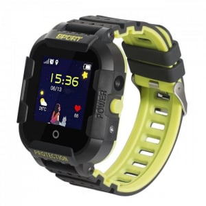 Ceas smartwatch GPS copii sau adultii MoreFIT™ KT12, GPS, apelare video, 4G, camera 2MP, Wi-FI si functie telefon, ecran touchscreen 1.4", buton SOS, negru + SIM prepay cadou [1]