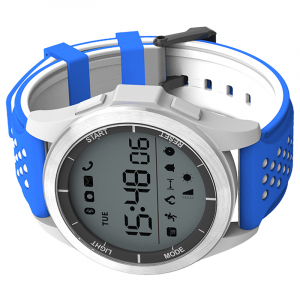 Ceas Smartwatch MoreFIT™ F3 Plus Sport, autonomie 12 luni, rezistent la apa ip67, Android/iOS, notificari apeluri, sms, barometru, altitudine, alb/albastru [3]