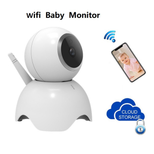 Set Baby Monitor Wireless BabyToy™ AR19 , monitorizare video audio bebelusi , vedere nocturna, sunet bidirectional, functie push to talk, rotire automata, HD 1280*720, 1.0 MP, senzor miscare, alb + st [2]