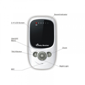 Set Baby Monitor Wireless BabyToy™ SP880 Plus , Monitorizare Video Audio Bebelusi , Monitorizare Temperatura , Vedere Nocturna, Audio-Video, Sunet bidirectional, Functie Push to Talk, 8 Cantece de lea [2]