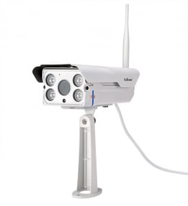 Set Camera de supraveghere IP WIFI Sricam™ SH027 Plus SriHome Exterior , FullHD 2MP 1080p, Zoom, Conectare Telefon / PC , night vision , rezistenta la apa, senzor miscare, alb + sticker "obiectiv supr [3]