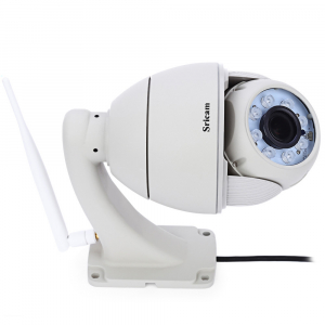 Set Camera de supraveghere IP WIFI Sricam™ SP008B Plus , Exterior , Conectare Telefon / PC , night vision , rezistenta la apa, FullHD 1920*1080, camera 2.0 MP, senzor miscare , alb + sticker "obiectiv [4]