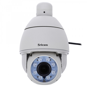 Set Camera de supraveghere IP WIFI Sricam™ SP008B Plus , Exterior , Conectare Telefon / PC , night vision , rezistenta la apa, FullHD 1920*1080, camera 2.0 MP, senzor miscare , alb + sticker "obiectiv [3]