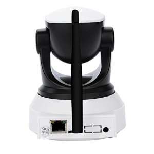 Set Camera de supraveghere IP WIFI Sricam™ SP017 Plus , Conectare Telefon / PC , Night vision, Rotire automata rapida, FullHD 1920*1080, camera 2.0 MP, senzor miscare, alb + sticker "obiectiv supraveg [1]