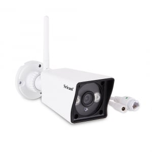 Set Camera de supraveghere IP WIFI Sricam™ SP023 Plus, Exterior , Conectare Telefon / PC , night vision , rezistenta la apa, FullHD 1920*1080, camera 2.0 MP, senzor miscare, alb + sticker "obiectiv su [3]