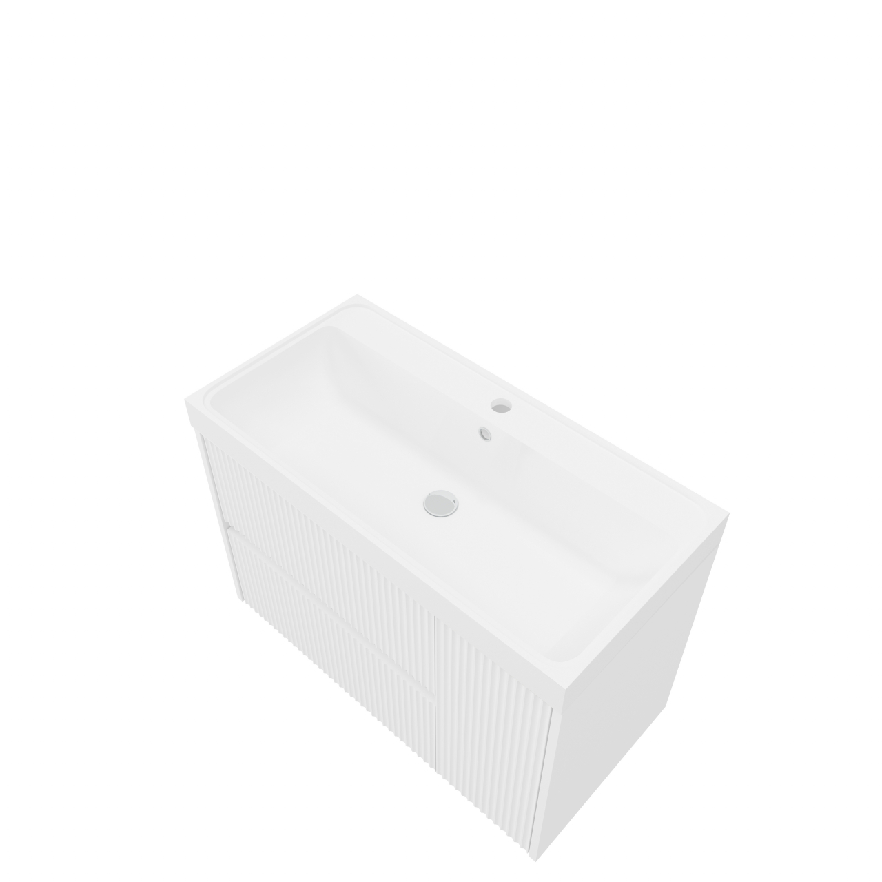 Set mobilier si lavoar compozit alb 80 cm,portofino [3]