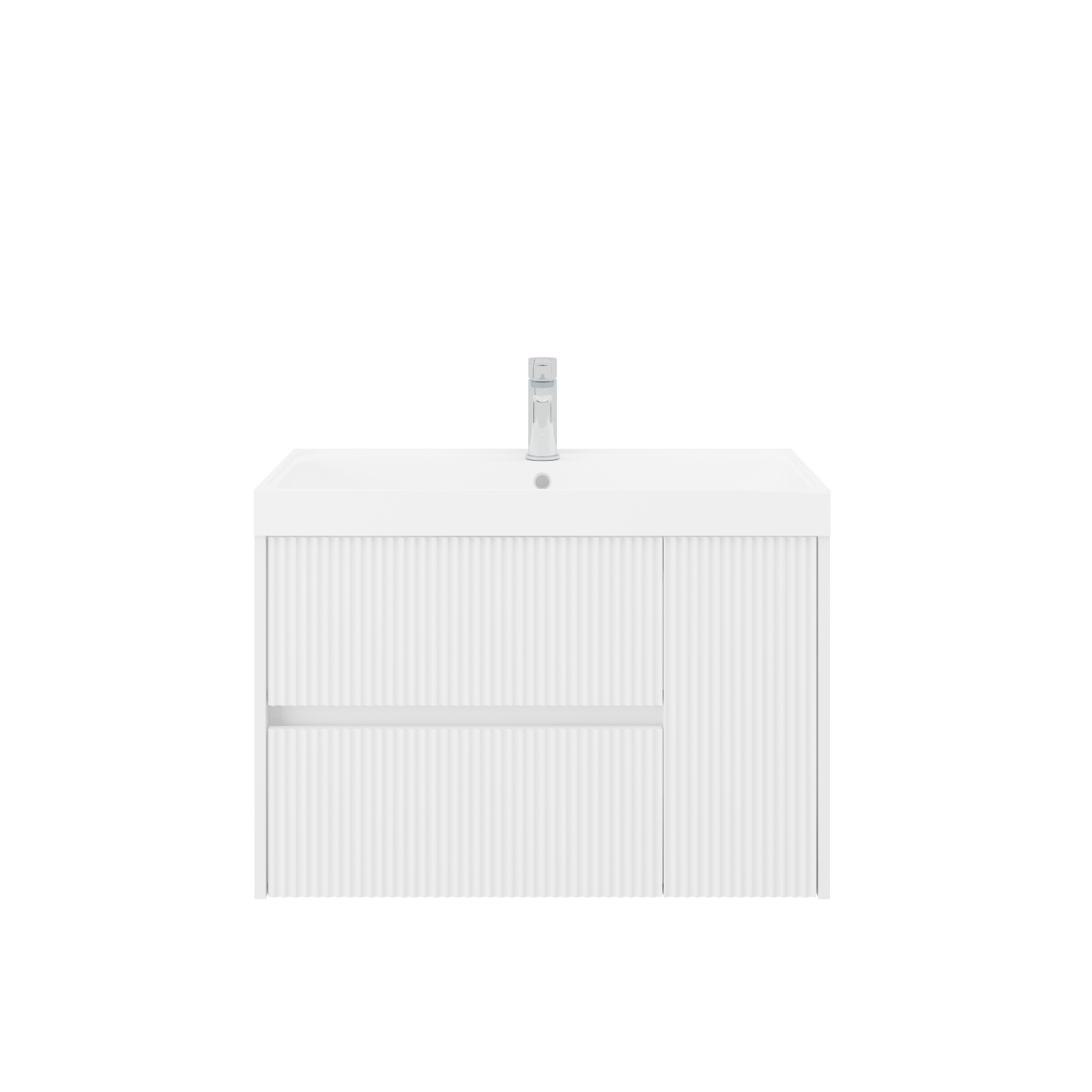 Set mobilier si lavoar compozit alb 80 cm,portofino [2]
