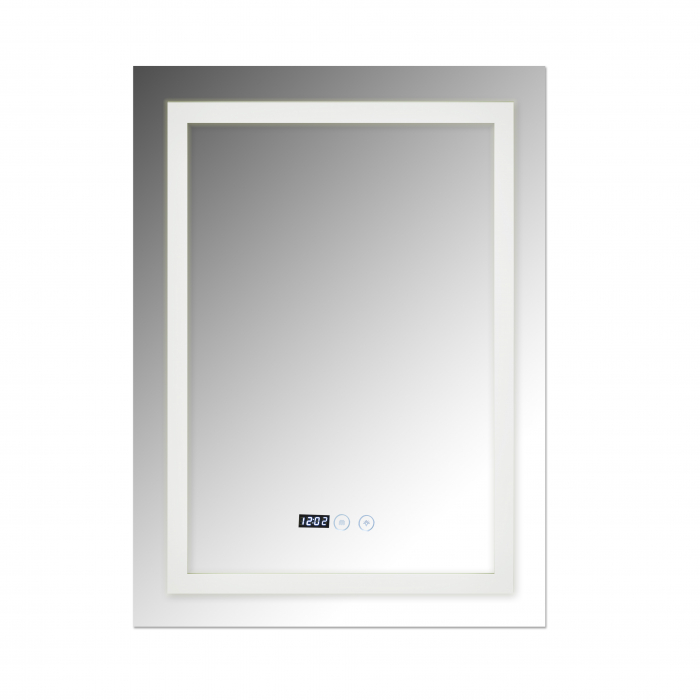 Oglinda baie 60x80 cm cu sistem dezaburire,termometru, ceas si buton touch. [2]