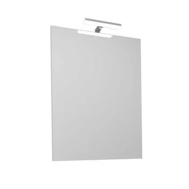 Mobilier baie suspendat,lavoar alb si oglinda lampa led 60 cm,santorini,rovere oro-alb [4]