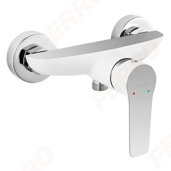Adore White/Chrome - baterie perete duș [1]