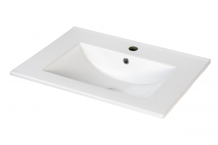 Mobilier baie mdf infoliat, alb, suspendat, 2 sertare soft close, lavoar 80  cm [10]