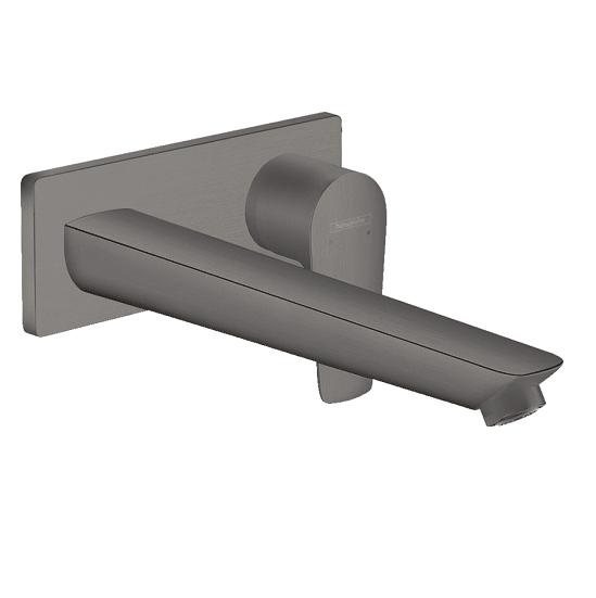 BATERIE LAVOAR TALIS E CU MONTAJ PE PERETE SI PIPA 225 MM, BRUSHED BLACK CHROME [1]