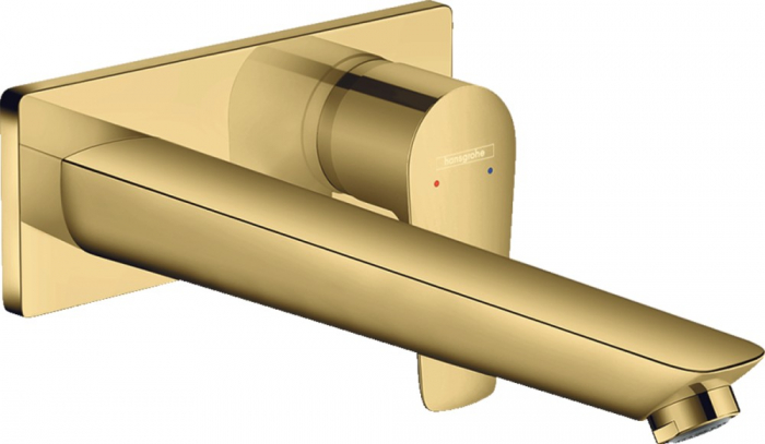 BATERIE LAVOAR TALIS E CU MONTAJ PE PERETE SI PIPA 225 MM, POLISHED GOLD OPTIC [1]