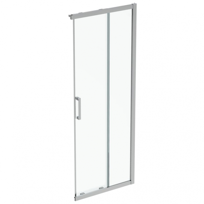 CABINA DE DUS PATRATA CONNECT 2, 80X80CM, H. 195, USI CULISANTE, STICLA 6MM TRATATA IDEALCLEAN, PROFIL CROM (NECESAR 2 BUC PT A FORMA O CABINA) [1]