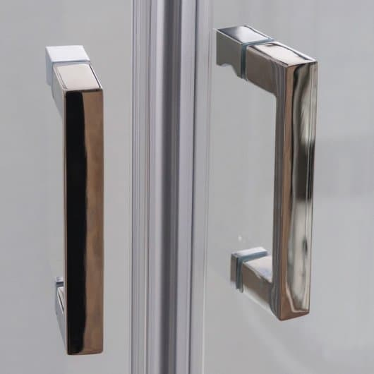 CABINA DE DUS SEMIROTUNDA 80X80, CU DOUA USI CULISANTE, PROFIL CROM, STICLA TRANSPARENTA LLR2/800 [2]