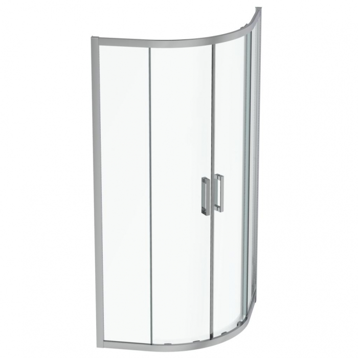 CABINA DE DUS SEMIROTUNDA CONNECT 2, 90X90CM, H. 195, USI CULISANTE, STICLA 6MM TRATATA IDEALCLEAN, PROFIL CROM [1]