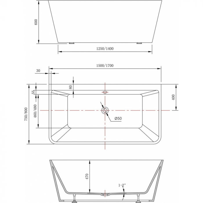 Cada Freestanding Linea Wall 1500 [3]