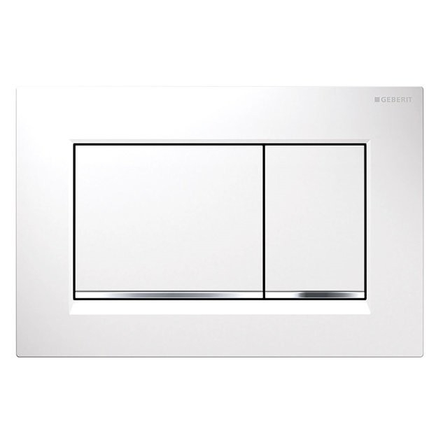 CLAPETA ACTIONARE REZERVOR INCASTRAT SIGMA 30  ALB MAT LACUIT-CROM EASY TO CLEAN [1]