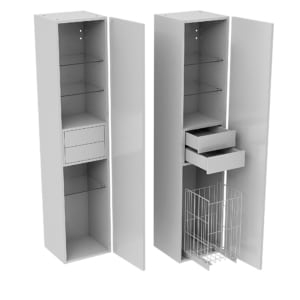 COLOANA MOBILIER BERYL 34X160X35, ALB MAT [3]