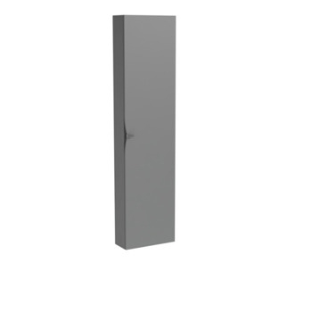 COLOANA MOBILIER SIENA 400X170X1600, O USA, 6 RAFTURI STICLA, GRI MAT [1]