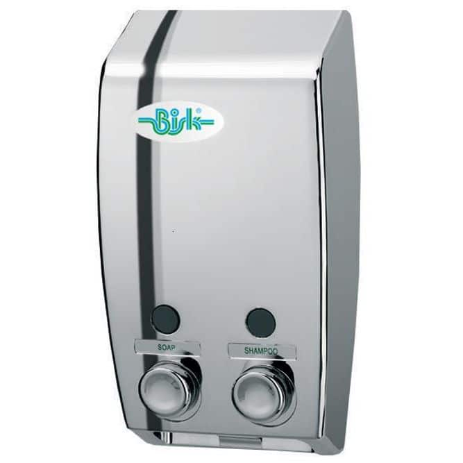 DOZATOR SAPUN LICHID DUBLU BISK 2 X 400 ML CROM [1]